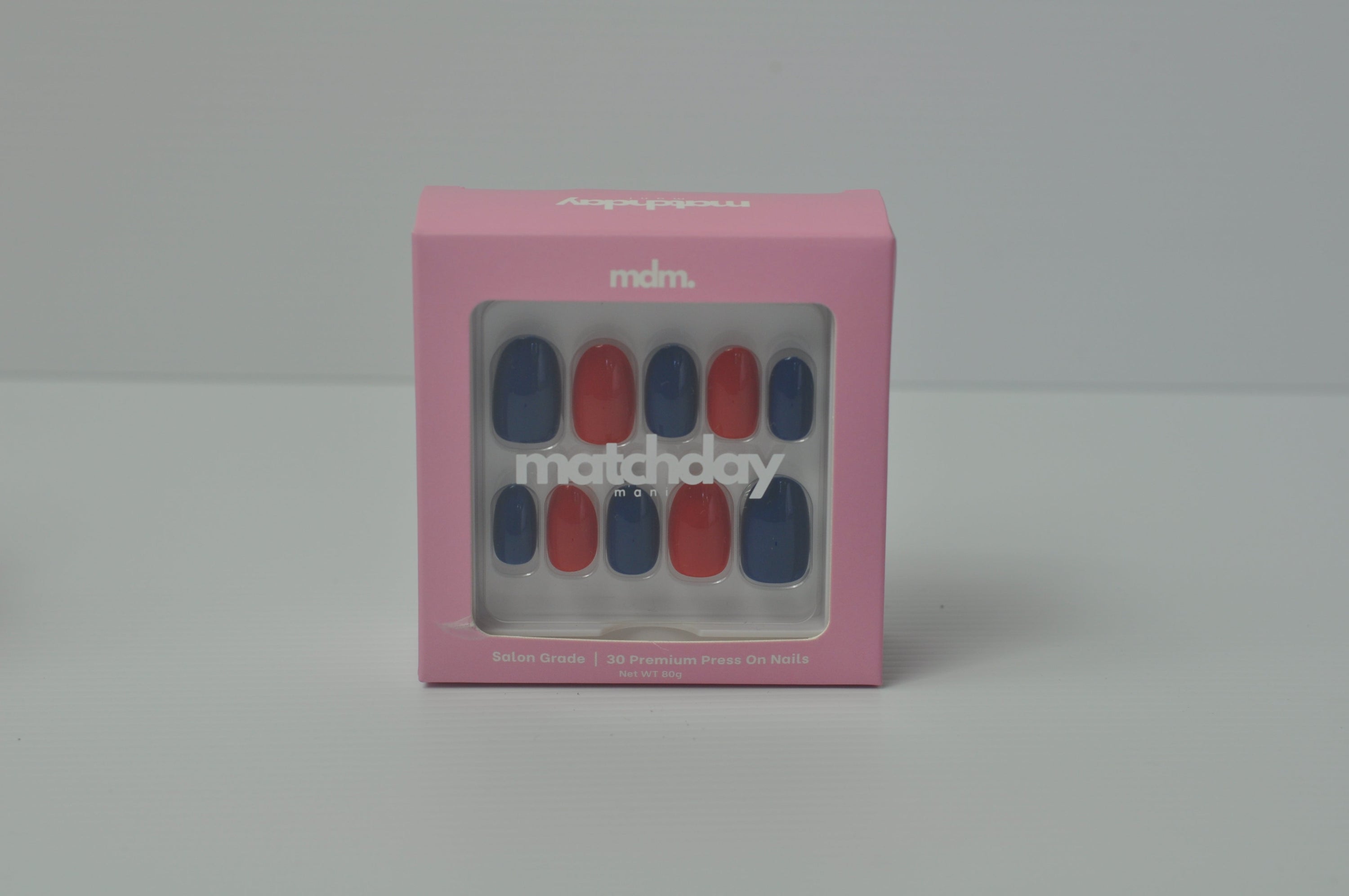 Red and Blue  press-on nails (30PC) Matchday Mani
