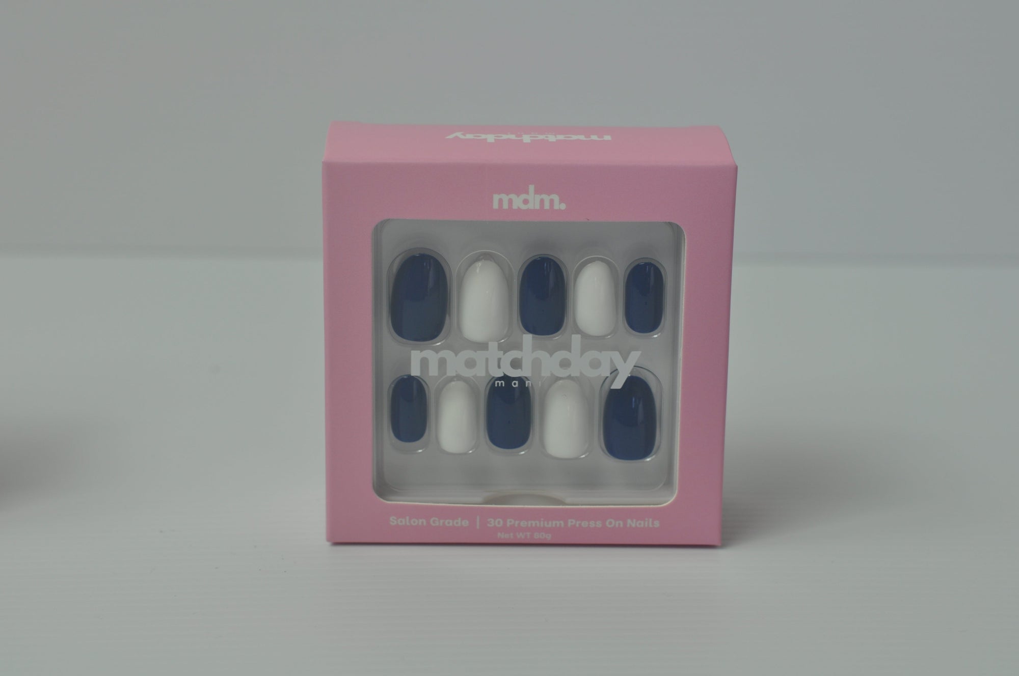Blue and White  press-on nails (30PC) Matchday Mani