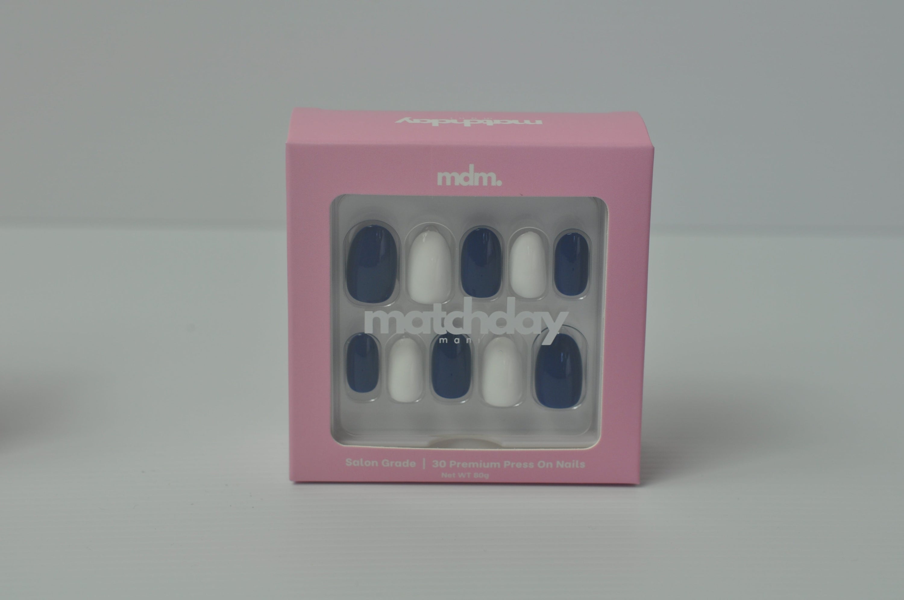 Blue and White  press-on nails (30PC) Matchday Mani
